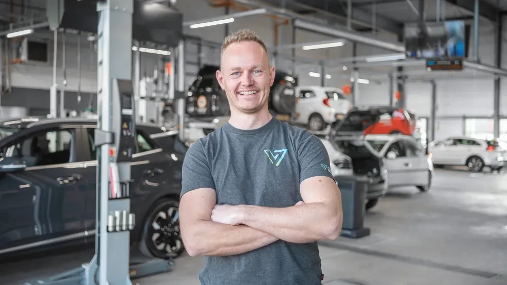 Werkplaatschef Kevin de Vroom